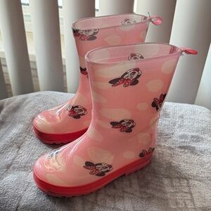 Disney Pink Minnie Mouse Kids Rain Boots